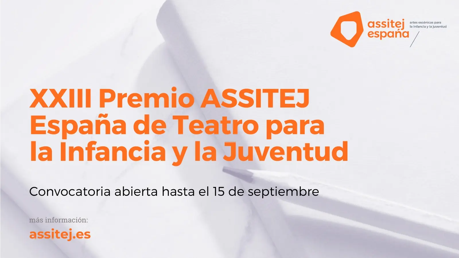 XXIII Premio ASSITEJ España De Teatro Para La Infancia Y La Juventud